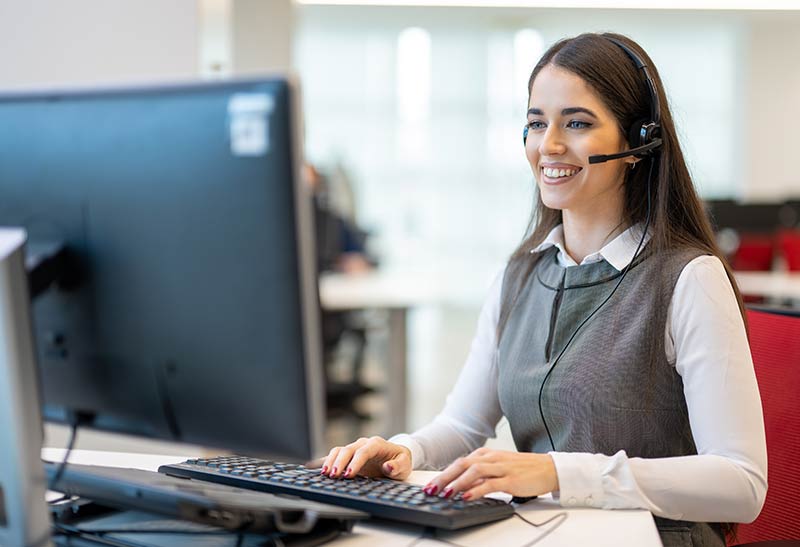 dedicated customer support agent providing scalable outsourcing services